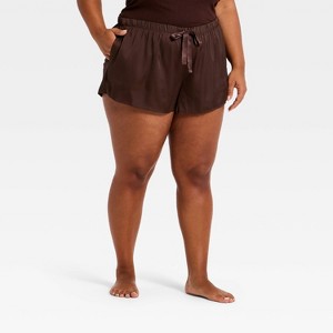 Women's Satin Pajama Shorts - Auden™ - 1 of 3