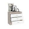 Lyngins Modern 3-Drawer Dresser with Metal Hardware,Wood Chest of Drawers with Black Wengue Finish,Storage Furniture for Bedroom,Living Room - 4 of 4