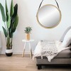Northlight 21" Beige Round Modern Mirror With Woodgrain Finish - 2 of 4