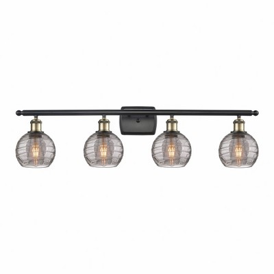 Athens Deco Swirl - 4 Light Bath Vanity In Industrial Style-9 Inches Tall and 36 Inches Wide