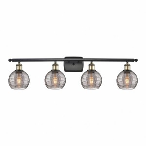 Athens Deco Swirl - 4 Light Bath Vanity In Industrial Style-9 Inches Tall and 36 Inches Wide - 1 of 1