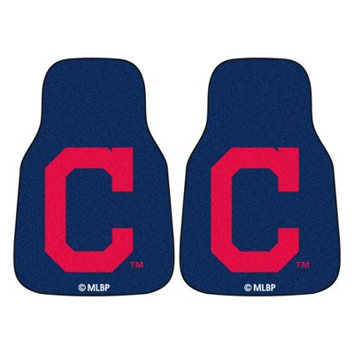 MLB Cleveland Indians Carpet Car Mat Set - 2pc