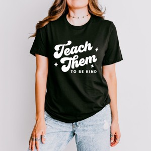 Simply Sage Market Teach Them To Be Kind Retro Short Sleeve Tee - 1 of 4