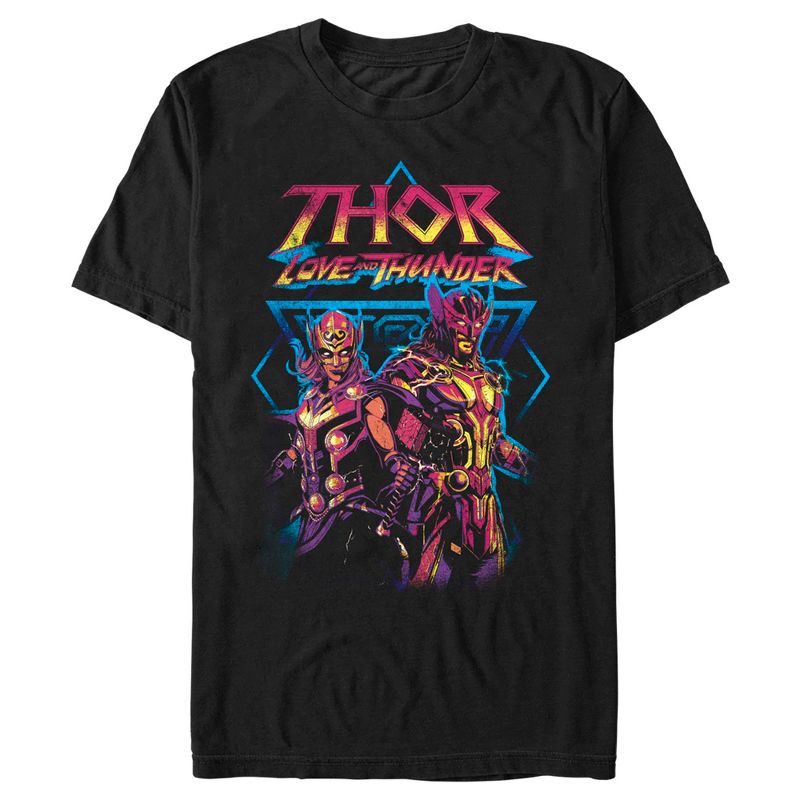 Men's Marvel: Thor: Love and Thunder Distressed Main Characters T-Shirt, 1 of 6