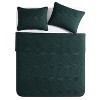 VCNY 3pc King Sands Pinsonic Quilt Set Dark Green: Microfiber, Hypoallergenic, Modern Design - 3 of 4