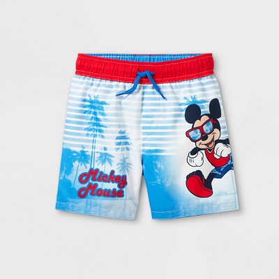 Toddler Boys' Disney Mickey Swim Trunks - Blue