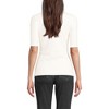 Lands' End Women's Elbow Sleeve Polished Rib Henley Top - 2 of 3