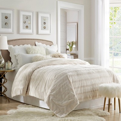 Swift Home | 1-Piece Embossed Faux Fur Coverlet Bedspread
