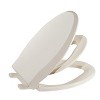 19" Elongated Toilet Seat with Toddler Seat Built in - for Adult & Child, with Soft-Close Lid, Safe PP Material, Easy Installation & Release, Almond - 2 of 4