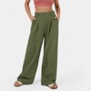 Women's Long Straight Wide Leg Pants Casual Loose High Waist Trousers - 2 of 3