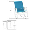 Kozyard 3 Pieces Outdoor Patio Rocking Sling Chair Powder Coated Aluminum Frame Breathable Mesh Fabric for Patio Porch Yard Garden - 3 of 4