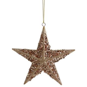 Northlight 5.5" Rose Gold Star Shaped Christmas Ornament