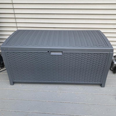 Suncast Storage Cube Resin Wicker 60 Gallon : Target