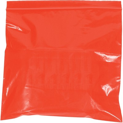 Box Partners Reclosable 2 Mil Poly Bags 5" x 8" Red 1000/Case PB3585R