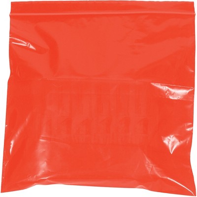 Box Partners Reclosable 2 Mil Poly Bags 9" x 12" Red 1000/Case PB3645R