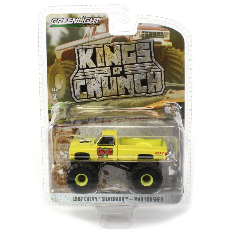 Greenlight 1/64 1987 Chevy Silverado Monster Truck, Mad Crusher, Kings of Crunch 10 49100-C, 5 of 6