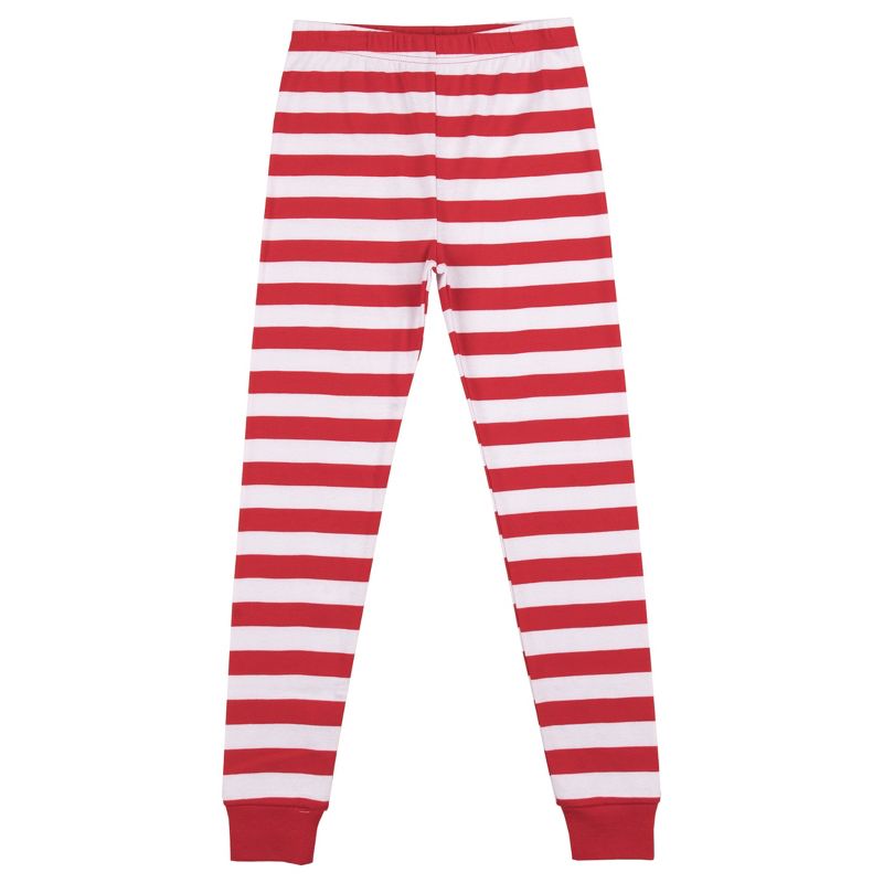 Where's Waldo Character Pose Boy's Long Sleeve Shirt & Red & White Striped Sleep Pajama Pants Set, 3 of 5