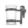 JoyJolt Pipe Wrench Handle Beer Glass Mug - Novelty Pint Glass Craft Beer Mug - 17 oz - 3 of 4