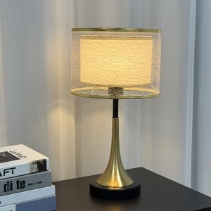 Mid-century Vintage Nightstand Table Lamp 3 Colors Desk Lamp Gold Accents Base - 1 of 4