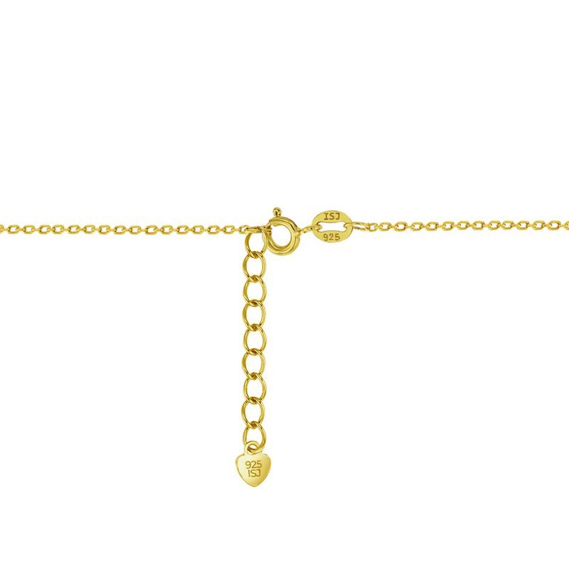 Girls' Tiny Cross Sterling Silver Gold Plated Necklace - In Season Jewelry, 4 of 5