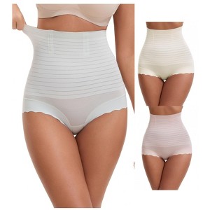 INSPIRE CHIC 3 Packs Women's High Waisted Body Shaper Shaping Tummy Control Panties - 1 of 4