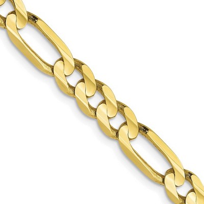 10k Solid White Gold 2.25mm Figaro Chain Necklace – Men's Women's Unisex, 16-30 Inch, Italian Made