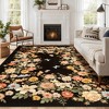 Washable Rug Vintage Floral Rug with Non Slip TPR Backing, Soft Non Shedding Foldable Floor Covering for Living Room Bedroom - 4 of 4