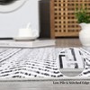 Washable Rug for Living Room, Neutral Boho Geometric Carpets with Non Slip TPR Backing - 2 of 4