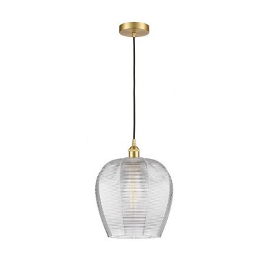 Norfolk - 1 Light Cord Hung Mini Pendant In Industrial Style-15.13 Inches Tall and 11.75 Inches Wide