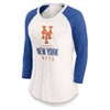 MLB New York Mets Women's White 3/4 Sleeve Fashion T-Shirt - 2 of 3