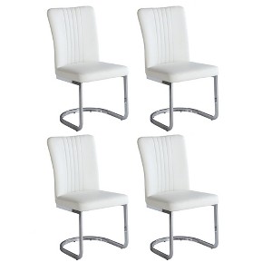 Chintaly Imports,Channel Back Cantilever Side Chair - Set of 4 - 1 of 4