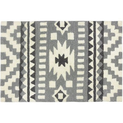 Homefires Heritage in Gray Indoor & Outdoor Rug – Stylish, Durable, Fade-Resistant, Perfect for Patio, Porch, Entryway, or Living Room Decor
