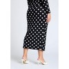 ELOQUII Women's Plus Size Polka Dot Sweater Midi Skirt - 4 of 4