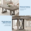 Dining Table for 6-8 with 2 Drawers, Wooden Kitchen Table with Double Pedestal & Large Tabletop, 8 Ft Large Rectangular Dinner Table with Sturdy Frame - 4 of 4