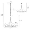 LNC Temporaneo 8-Light 39.3"Candle Wagon Wheel Modern Oversized Chandelier, Polished Gold with Clear Class Shades - 3 of 4