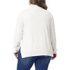 Women's Plus Size Turtle Neck Long Sleeve Knit Side Slit Casual Loose Pullover Sweater - Agnes Orinda - 4 of 4