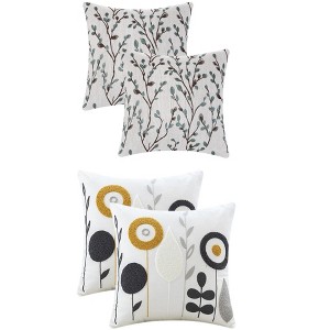 REGALWOVEN 4 Pcs Floral Decoration Throw Pillow Cases for Outdoor Indoor - 1 of 4