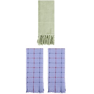 REGALWOVEN Cotton Absorbent Soft Decorative Turkish Bath Towel for Bathroom 3 Packs - 1 of 4
