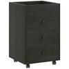 Anybear 3 Drawer Home Office Storage Cabinet on Wheels, 16.9 x 15.7 x 26.2" Dark Walnut - 2 of 4