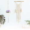 Unique Bargains Macrame Plant Hanger Woven Cotton Indoor Outdoor Decorative - 2 of 4