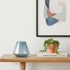 HomeRoots 7" Blue Seeded Glass Round Table Vase - 2 of 4