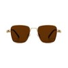 Anna-Kaci Unisex Geometric Square Sunglasses with Metal Frame and Industrial Side Bar Detailing - 2 of 3