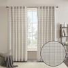 VYNXARIA 50x95" Plaid Rod Pocket and Back Tab Curtain Panel with Fleece Lining Natural(Single Panel) - 3 of 4