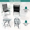 Costway 3pcs Patio Folding Table Chair Set Extra-Large Seat Metal Frame Portable Outdoor - image 3 of 4