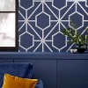 Rinku Navy Blue and Silver Geometric Paste the Wall Wallpaper - 4 of 4