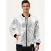 INSPIRE CHIC Men's Party Disco Club Sequins Bomber Jacket - 3 of 4