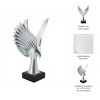 Modern Glam Abstract Eagle Sculpture with Uplifted Wings - Decorative Resin Polyresin Figurine for Contemporary Statement Art Decor - 3 of 4