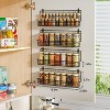 4 Pack Spice Rack Wall Mount, Upgraded Connectable Seasoning Organizer for Space-Saving, Hanging Spice Storage for Cabinet/Pantry Door - 2 of 4