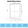 Frameless Shower Door, Sliding Glass Doors with 5/16" (8Mm) Clear Tempered Glass, Shower Door with Stainless Steel Handle for Walk In Shower - 3 of 4