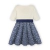Hope & Henry Girls'  Cotton Lightweight Blocked Skater Dress, Kids - 3 of 4